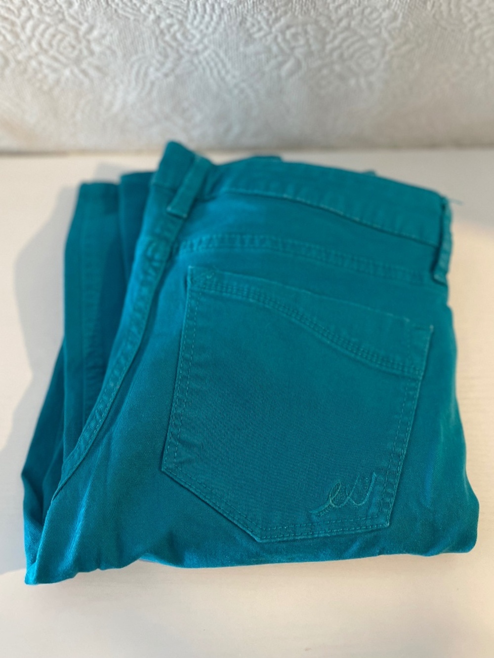 Express Women’s Skinny Jeans Mid Rise Teal Turquoise Green Size 6